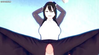 POV Hentai Footjob from Nana Shimura from Boku No Hero Academia