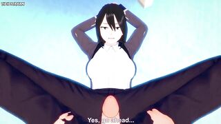 POV Hentai Footjob from Nana Shimura from Boku No Hero Academia