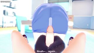 POV Hentai Footjob from Mitsuki Bakugo from Boku No Hero Academia
