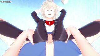 POV Hentai Footjob from Mitsuki Bakugo from Boku No Hero Academia