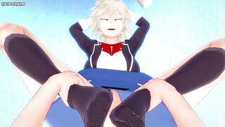 POV Hentai Footjob from Mitsuki Bakugo from Boku No Hero Academia