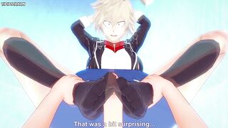 POV Hentai Footjob from Mitsuki Bakugo from Boku No Hero Academia