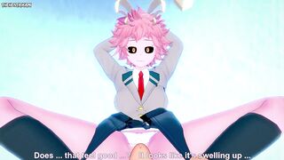 POV Hentai Footjob from Mina Ashido from Boku No Hero Academia