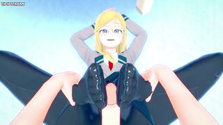 POV Hentai Footjob from Melissa Shield from Boku No Hero Academia