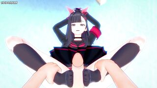 POV Hentai Footjob from Ichika from Blue Archive