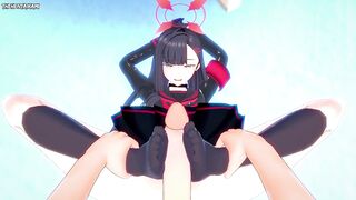 POV Hentai Footjob from Ichika from Blue Archive