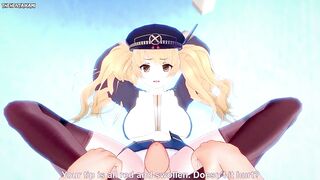 POV Hentai Footjob from Weisswind Monika from Granblue Fantasy