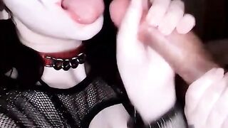 slutty goth clown loves sucking dick