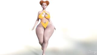Slim-Thick Jamaican Babe shows off her big Ass in skimpy swimsuit - SassyComics