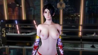 3D sexy cosplay slut stripper naked her big boobs dance for you