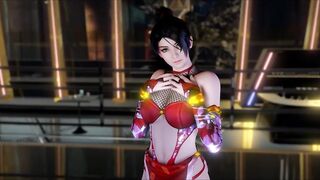 3D sexy cosplay slut stripper naked her big boobs dance for you