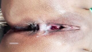 Broken Condom - Virgin Girl Receives Cum in Her Pussy for the First Time