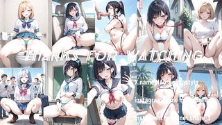 【Hentai】AIアニメーション　【JK制服コスプレ】図書委員の変態潮吹きオナニー 　潮吹き　オナニー　Squirting　JK 　女子高校生　アニメ　エロアニメ　AI　イラスト　くぱ　制服