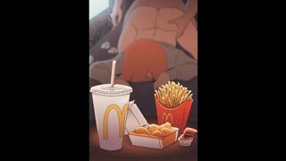 MC DONALDS GIRL BIG ASS FUCKED IN THE HOUSE | HENTAI ANIMATION 60FPS