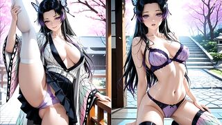 Kochou Kanae covered in cum after wild sex