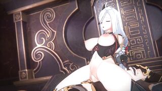 Genshin Impact – Shenhe Riding Aether with Intense Moaning 3D Hentai Sex Animation