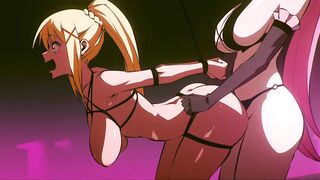Two Horny Babes Play With New Dildo In Ass ( Hentai Uncensored )
