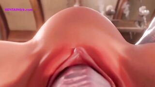 Massive Pussy Creampie for Skinny Queen, maybe She will Get Pregnant - 3D Hentai Parody
