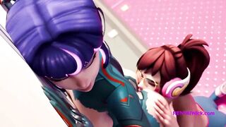 Hardcore Pussy Eating for My Lesbian Girlfriend - 3D Sex Anime