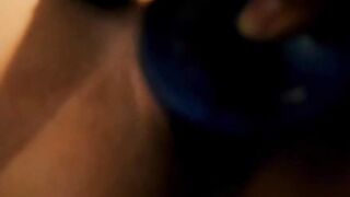 Goth chubby slut plays with her wet pussy. Step daddy's helps.