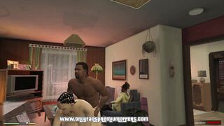 GTA 5 Hentai: Franklin Fucked His Step-Sister and She Sucked His Cum Dry Erotic Scene