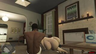GTA 5 Hentai: Franklin Fucked His Step-Sister and She Sucked His Cum Dry Erotic Scene