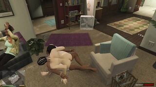 GTA 5 Hentai: Franklin Fucked His Step-Sister and She Sucked His Cum Dry Erotic Scene