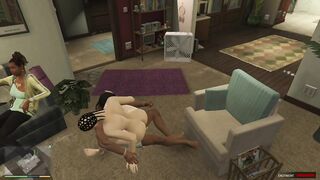 GTA 5 Hentai: Franklin Fucked His Step-Sister and She Sucked His Cum Dry Erotic Scene