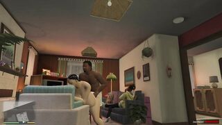 GTA 5 Hentai: Franklin Fucked His Step-Sister and She Sucked His Cum Dry Erotic Scene