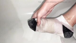 Foot Oil Massage in Ankle Socks
