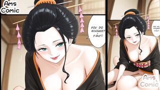 One Piece Hentai Comic - Nico Robin Geisha Blowjob by AmsComic