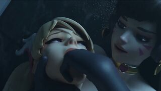 Gothic Dva gets anal Creampie Compilation