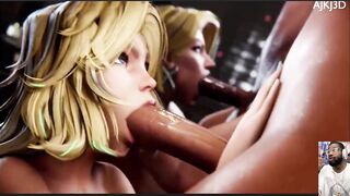 Emma and Sue Deepthroat Race, Tight Bald Pussy D!va Masturbates Ion the Street