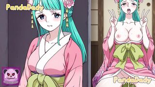 One Piece Hentai - Kozuki Hiyori (光月日和) kimono blowjob by PandaDady