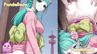 One Piece Hentai - Kozuki Hiyori (光月日和) kimono blowjob by PandaDady
