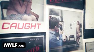 MILF's Basketball Watch Party Turns into a Throat Fucking and Desk Banging Session