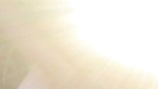 Horny barefoot hippie spits in your mouth and cums in the garden