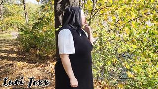 Smoking Pregnant Nun