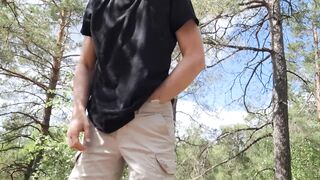Cumming (too fast) out in the woods