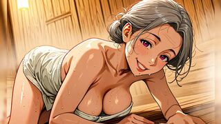 Sexy Sauna MILF and GILF Cartoon Porn
