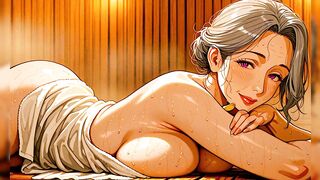 Sexy Sauna MILF and GILF Cartoon Porn
