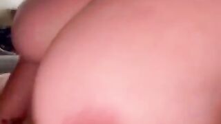 Dirty Talking Slut With Panties Stuffed In Her Mouth Gives Cuck Hubby Her Used Pussy