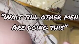 Cuck Hubby Wanks & Spunks Over Dirty Talking British Sluts Ass