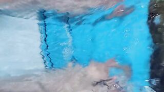 Letting fast water run across the top of my feet as I drain a pool