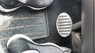 Revving pedals with my sketchers sneakers and white ankle socks