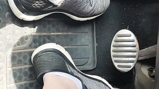 Revving pedals with my sketchers sneakers and white ankle socks