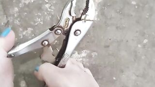 Love playing with power tools with my feet