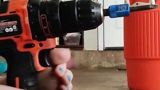 Love playing with power tools with my feet