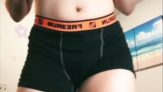 Undressing so I can suck on FAT dildo