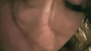 Undressing so I can suck on FAT dildo